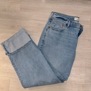 Abercrombie Low Rise Baggy Jean with Cuff